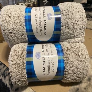 Australian faux wool throw